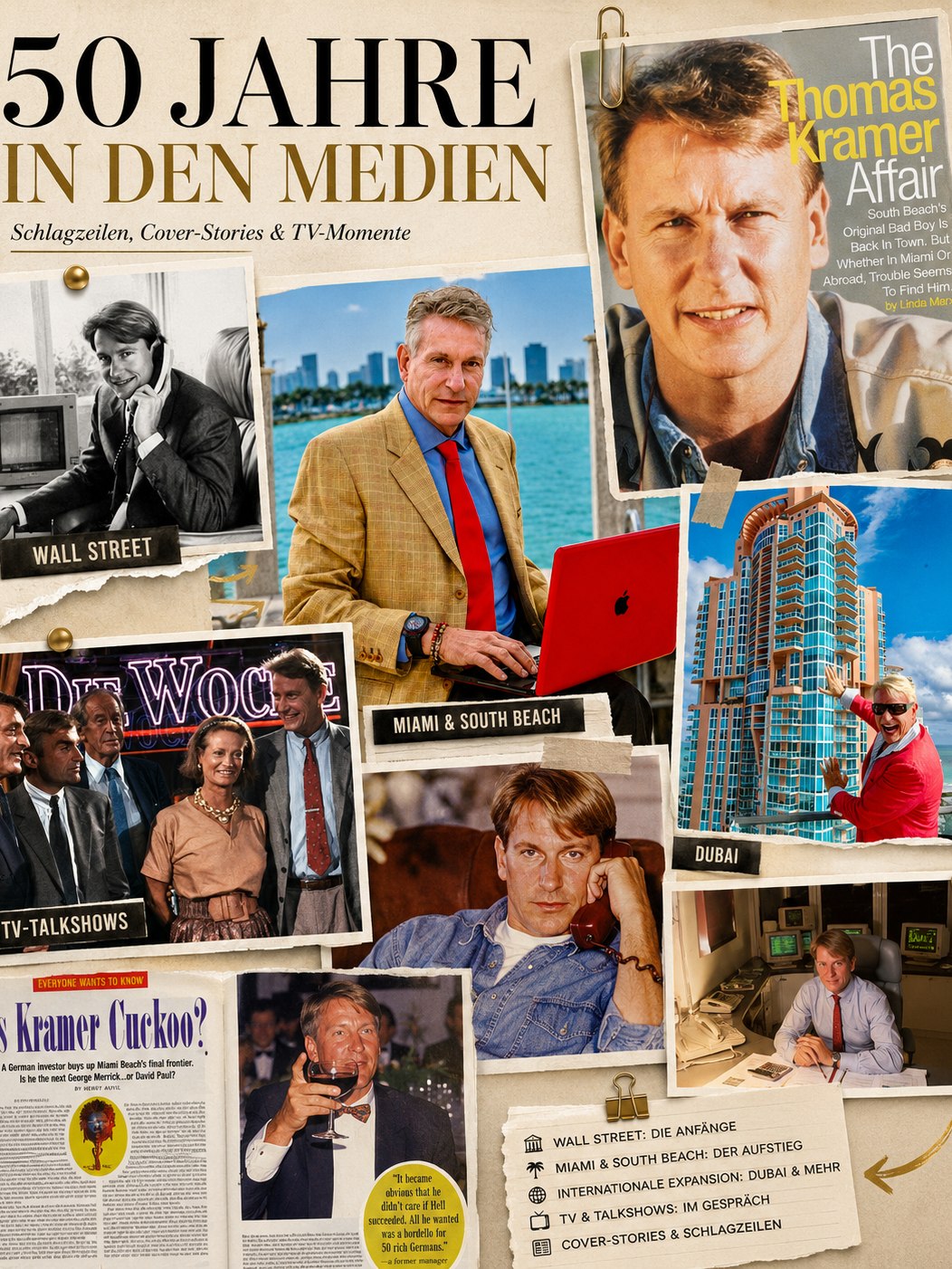 50 Years in the Media – Headlines, Cover Stories & TV Moments